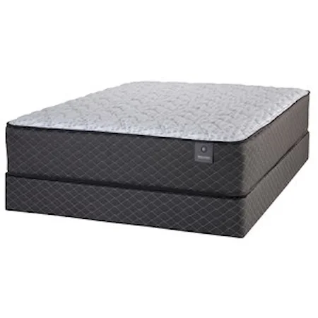 Twin 13" Firm Pocketed Coil Mattress and 9" Grey Foundation